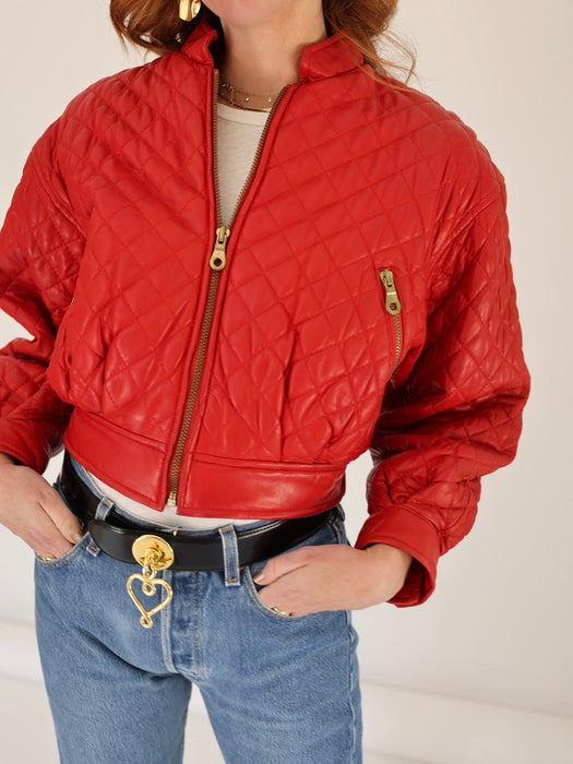 QUILTED LEATHER JACKET