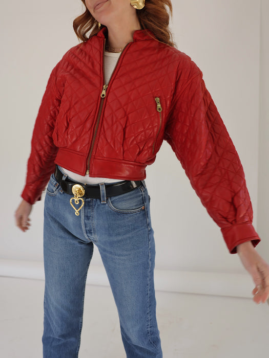 QUILTED LEATHER JACKET