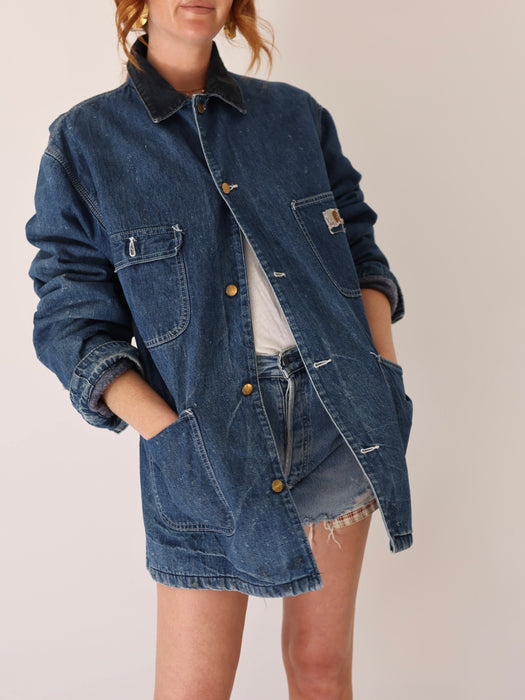 1970'S CARHARTT SOFT DENIM CHORE JACKET