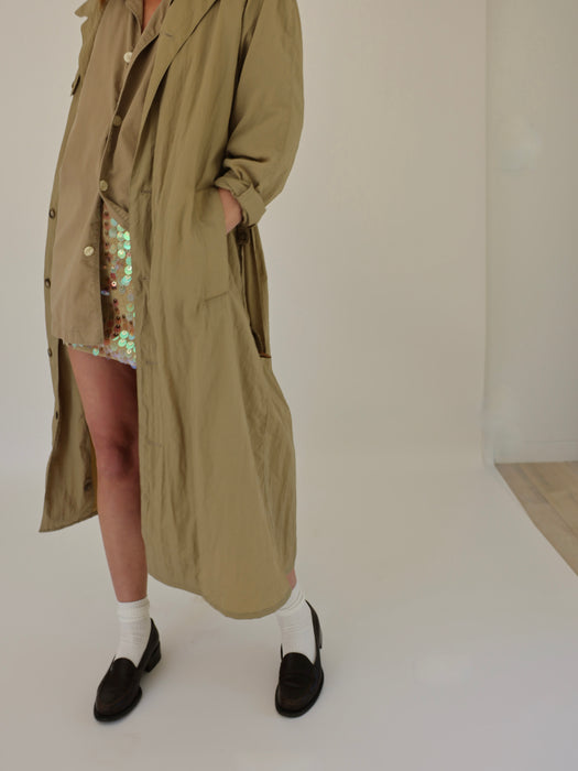 THE FLOWY TRENCH - TAN, SMALL