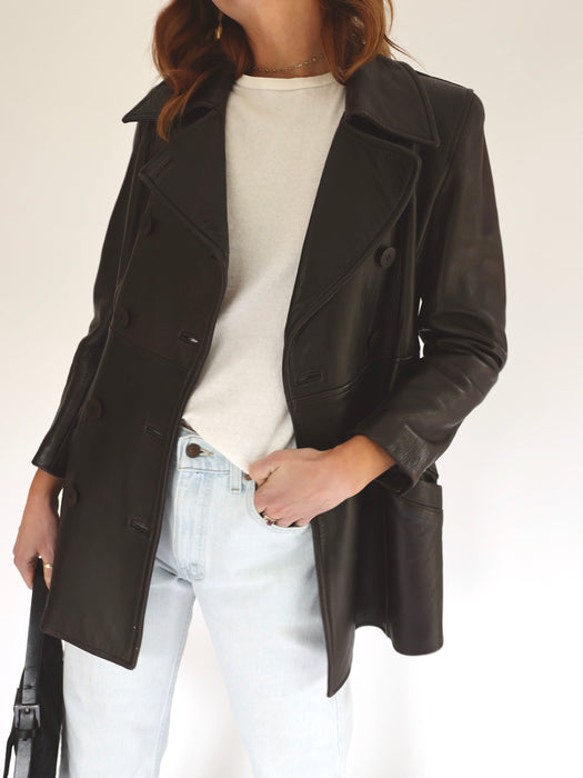 VINTAGE DONNA KARAN LEATHER JACKET