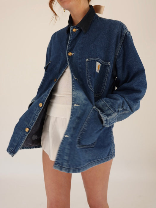 1980'S CARHARTT SOFT DENIM CHORE JACKET