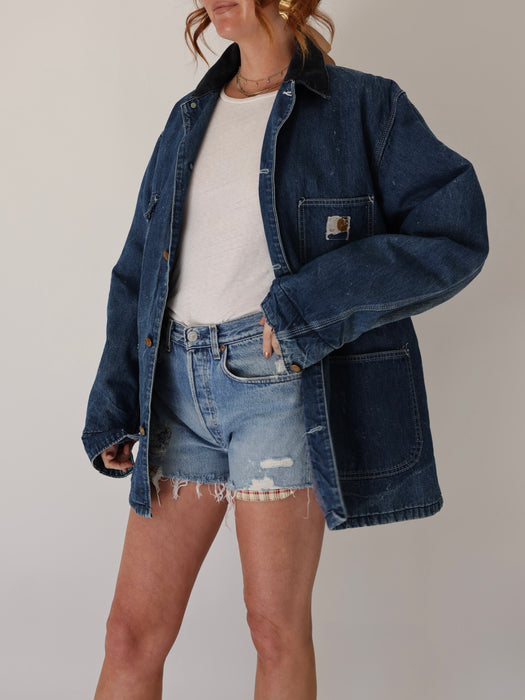 1970'S CARHARTT SOFT DENIM CHORE JACKET