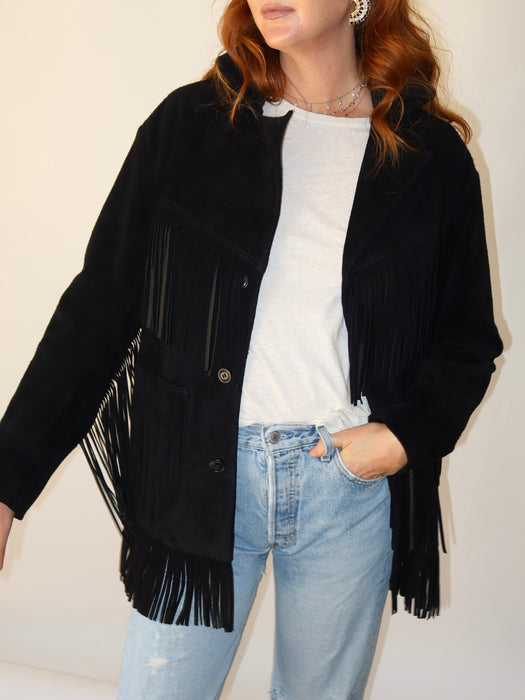 RALPH LAUREN SUEDE FRINGE JACKET