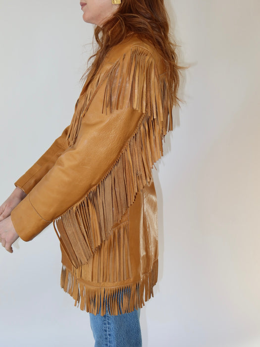 RALPH LAUREN FRINGE LEATHER JACKET
