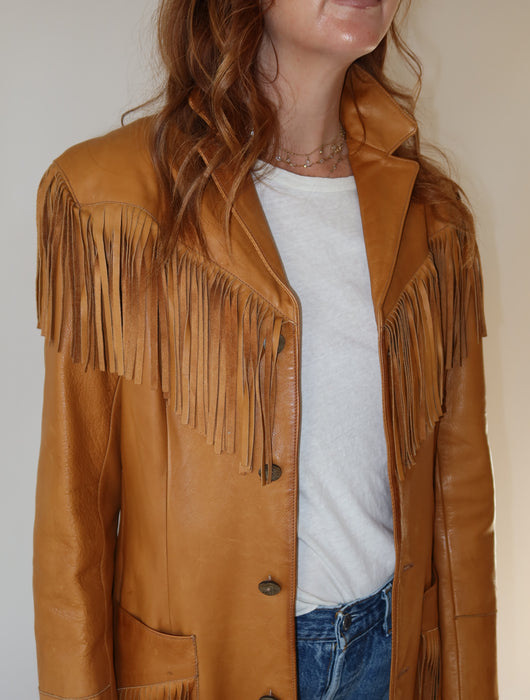 RALPH LAUREN FRINGE LEATHER JACKET