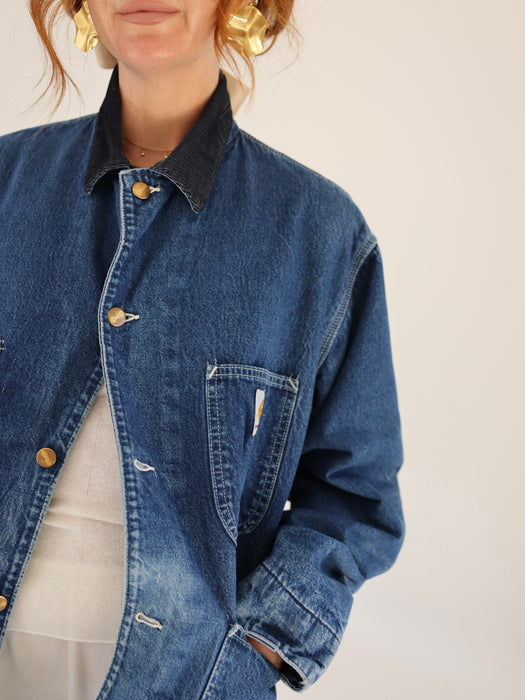 1980'S CARHARTT SOFT DENIM CHORE JACKET