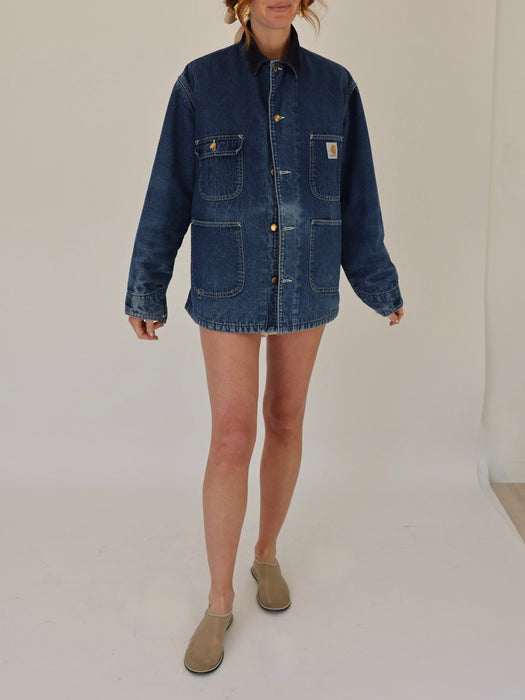 1980'S CARHARTT SOFT DENIM CHORE JACKET