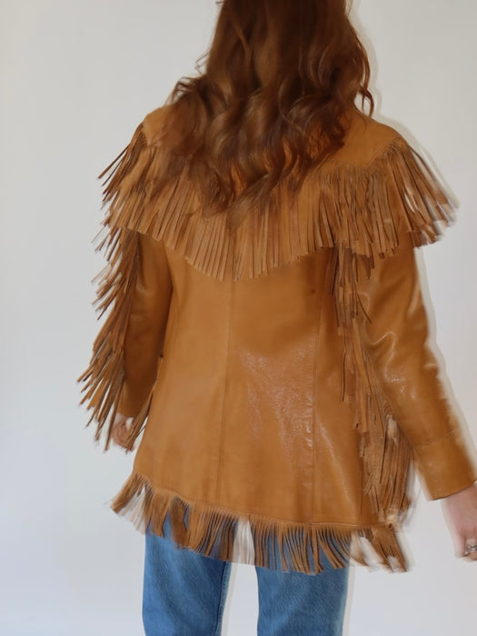 RALPH LAUREN FRINGE LEATHER JACKET