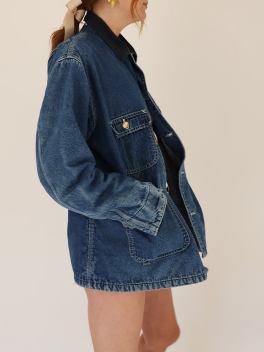 1980'S CARHARTT SOFT DENIM CHORE JACKET